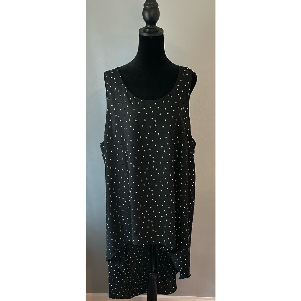 Torrid Black Polka Dot Sleeveless Tunic Top